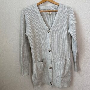 Jessica Simpson Button Up Knit Cardigan Gray size Small